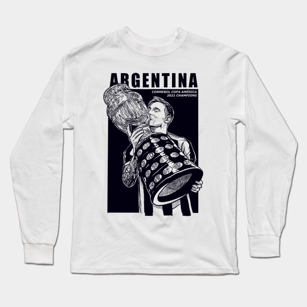 Argentina, copa america winner Long Sleeve T-Shirt by BAJAJU